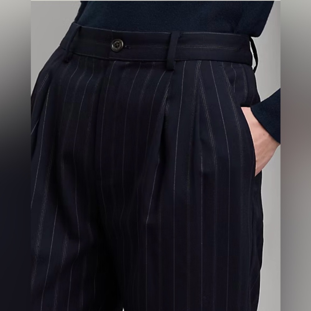 Lauren Ralph Lauren 
Navy Pinstripe Trousers